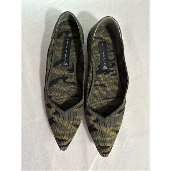 Steven by Steve Madden Shoes - Steven by Steve Madden Camouflage Slip On Knit Flats Pointed Toe Rosy Size 7M